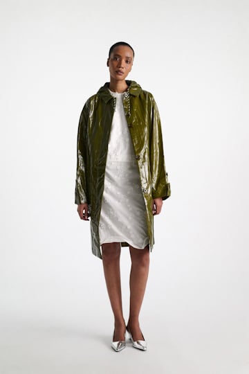 Dorothee Schumacher Slingback graphic contour wedges silver