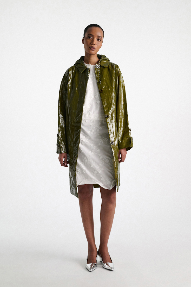 Dorothee Schumacher Slingback graphic contour wedges silver