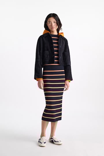 Dorothee Schumacher Mixed material sneakers navy combo