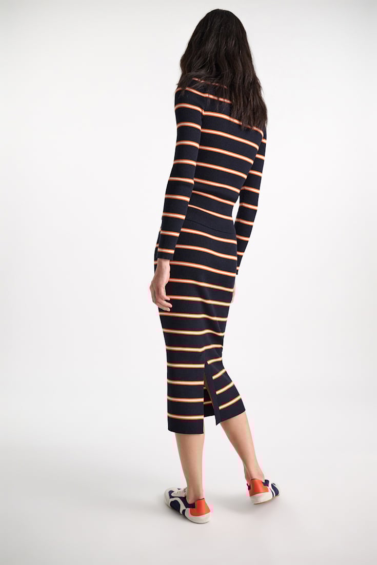 Dorothee Schumacher Mixed material sneakers navy combo