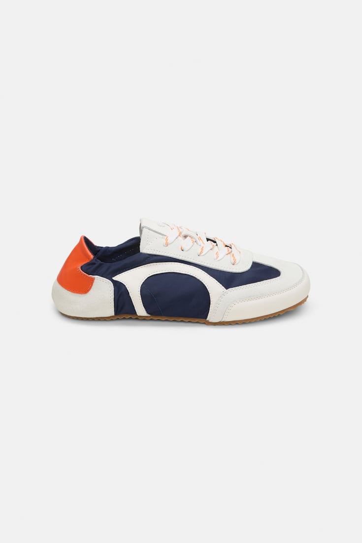 Dorothee Schumacher Mixed material sneakers navy combo