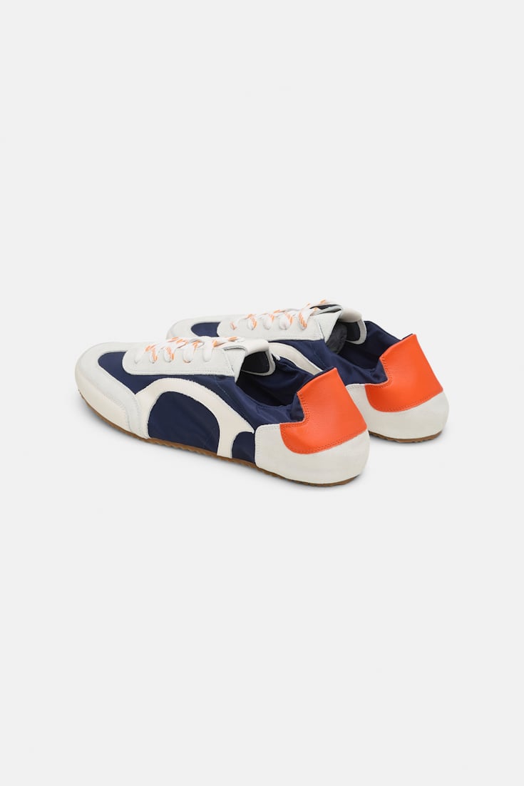 Dorothee Schumacher Mixed material sneakers navy combo