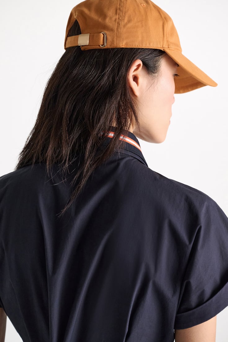 Dorothee Schumacher "Love" embroidered baseball cap orange rust