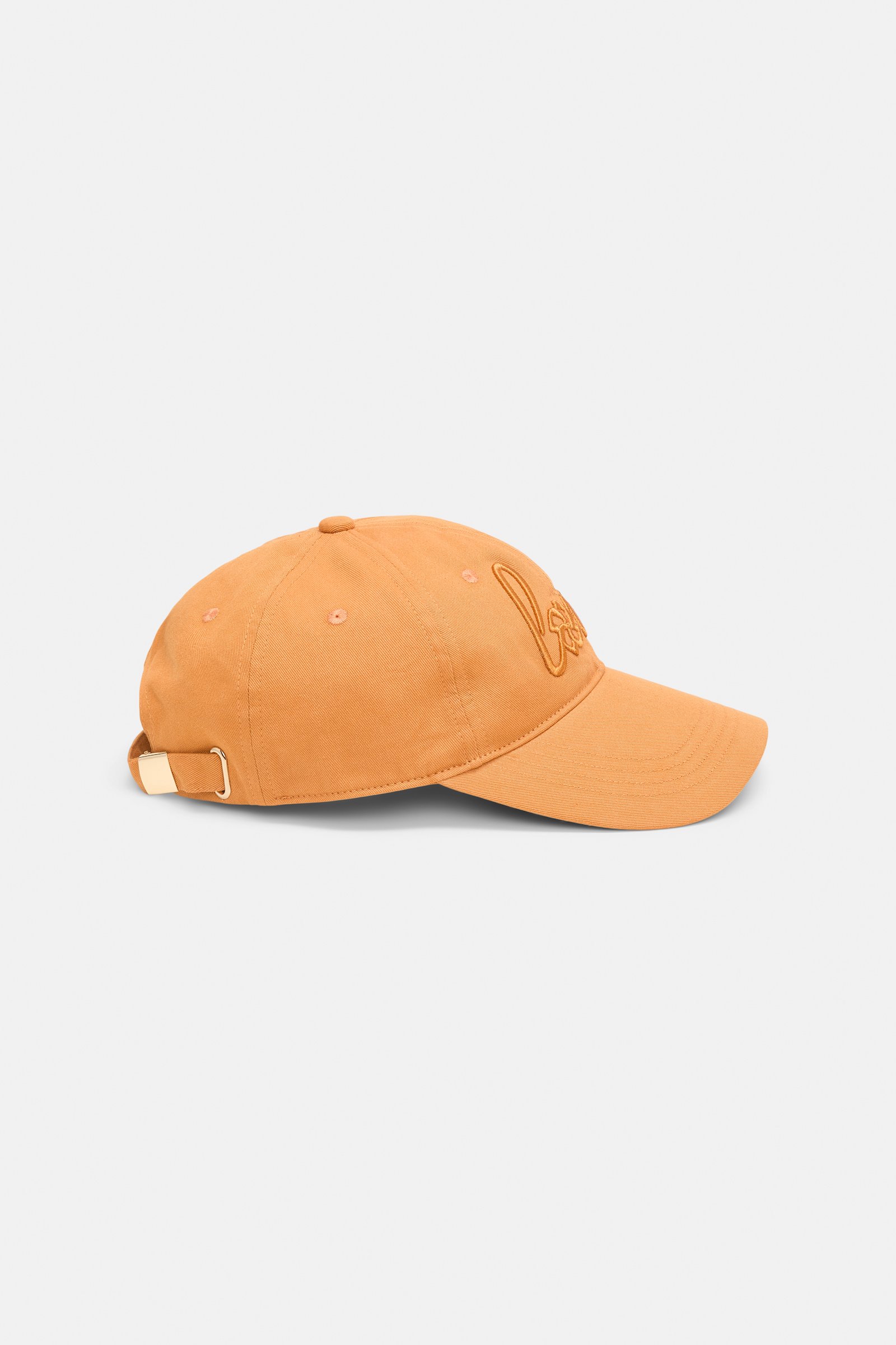 Dorothee Schumacher "Love" embroidered baseball cap orange rust
