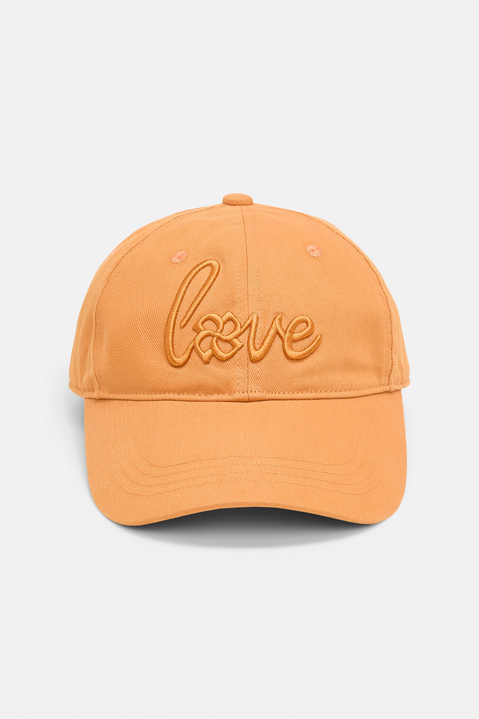 Dorothee Schumacher "Love" embroidered baseball cap orange rust