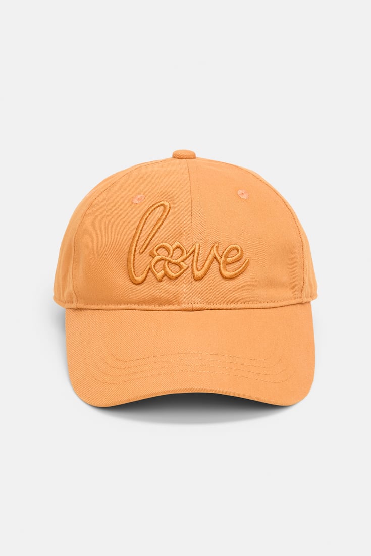 Dorothee Schumacher "Love" embroidered baseball cap orange rust