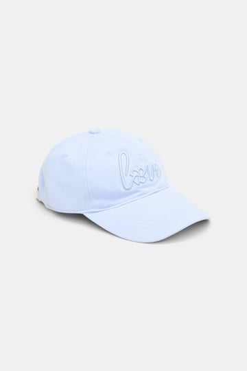 Dorothee Schumacher "Love" embroidered baseball cap baby blue