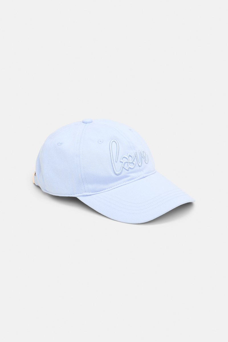 Dorothee Schumacher "love" Embroidered Baseball Cap In Blue