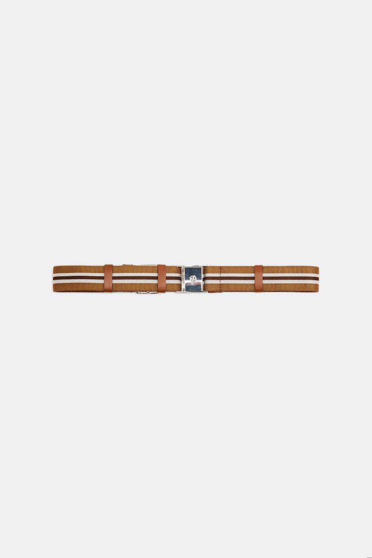 Dorothee Schumacher Elastic belt with leather detailing brown combo