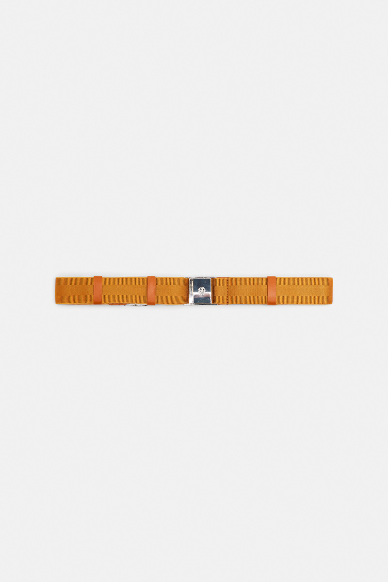 Dorothee Schumacher Women's Orange Elastic Belt With Leather Detailing