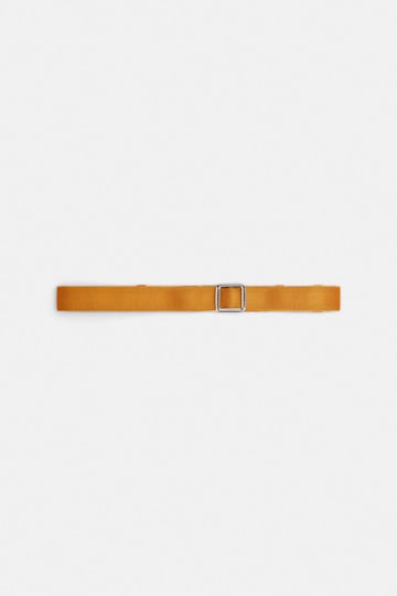 Dorothee Schumacher Elastischer Gürtel mit D-Rose Schnappschließe orange rust