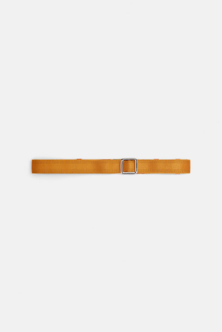Dorothee Schumacher Elastic belt with leather detailing orange rust