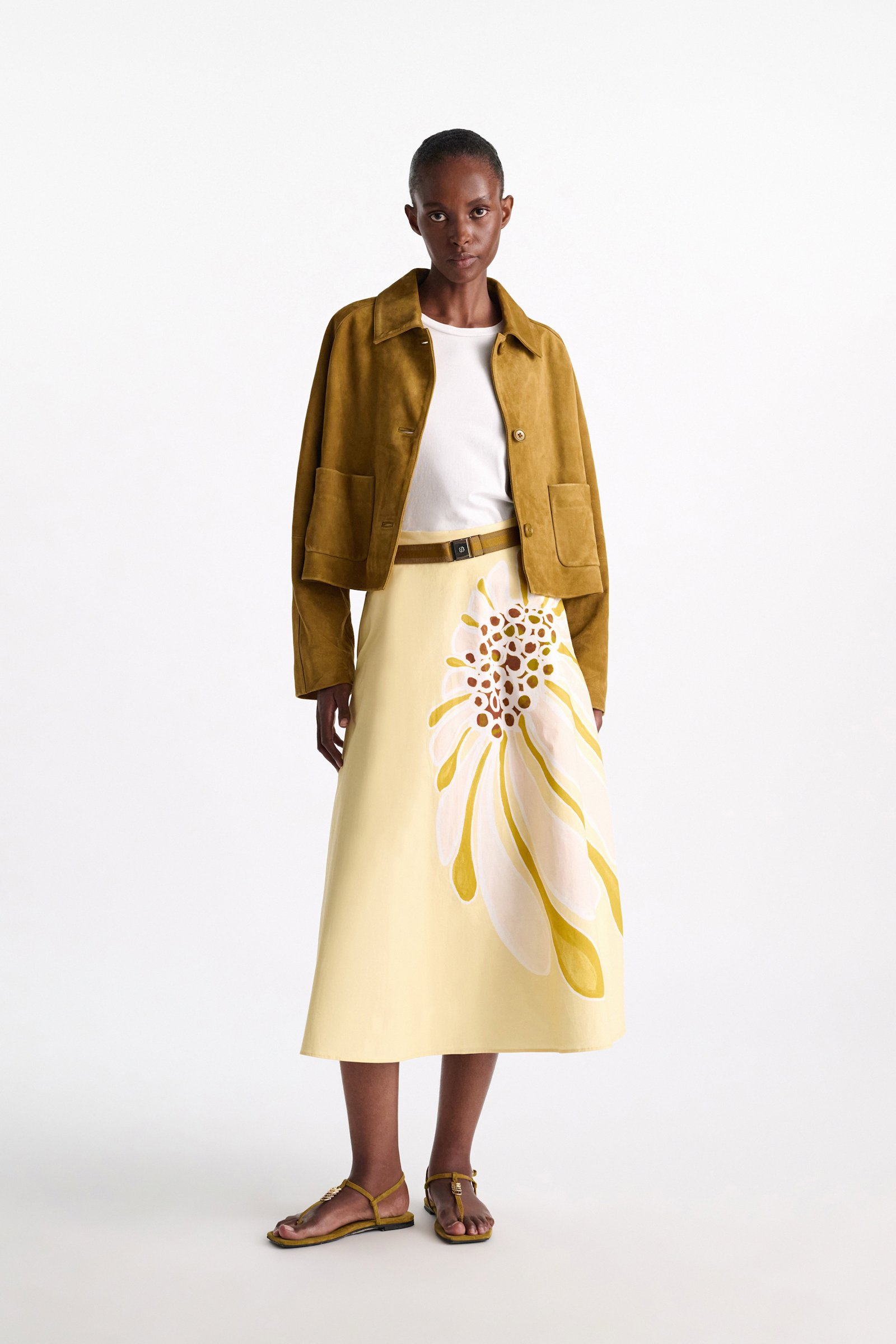 Dorothee Schumacher Elastic belt with leather detailing khaki