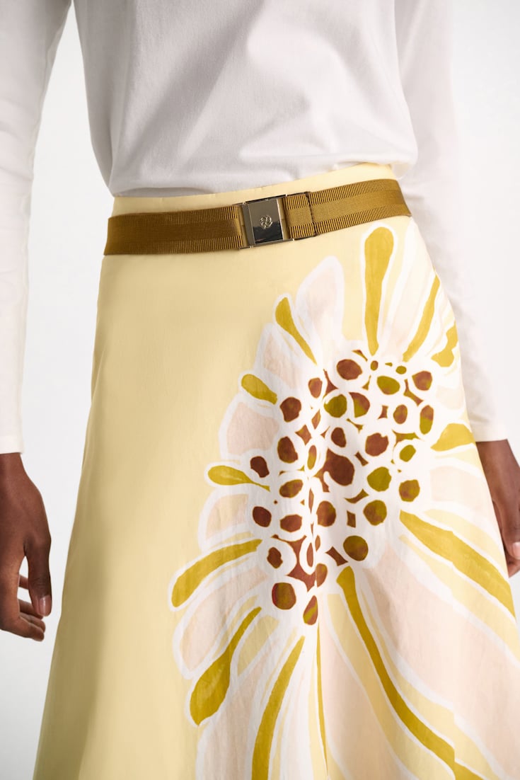 Dorothee Schumacher Elastic belt with leather detailing khaki