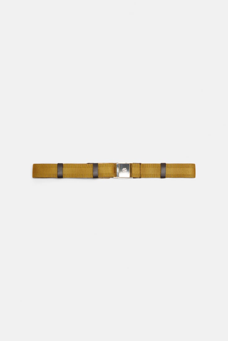 Dorothee Schumacher Elastic belt with leather detailing khaki