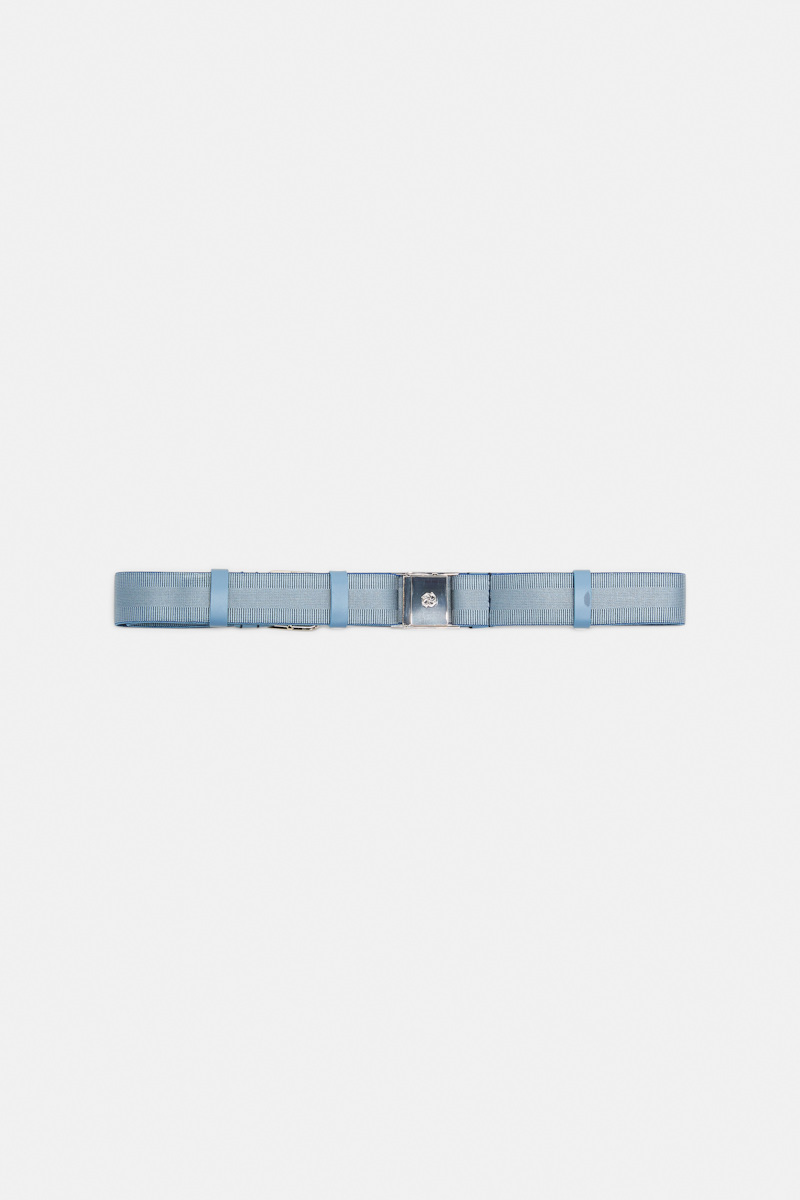 Dorothee Schumacher Women's Blue Elastic Belt With Leather Detailing