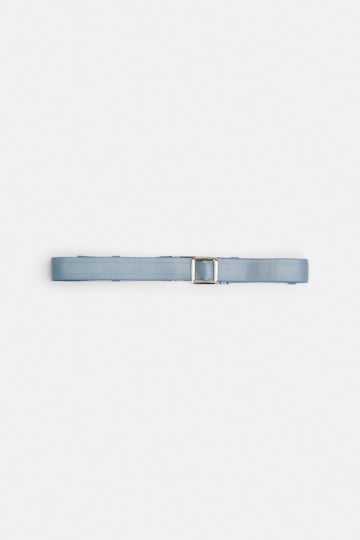 Dorothee Schumacher Elastischer Gürtel mit D-Rose Schnappschließe denim blue