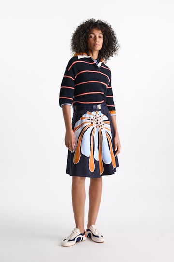 Dorothee Schumacher Elastic belt with leather detailing midnight blue