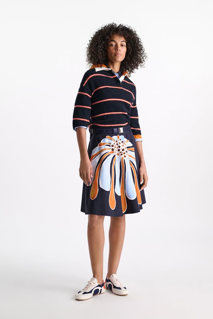 Dorothee Schumacher Elastic belt with leather detailing midnight blue