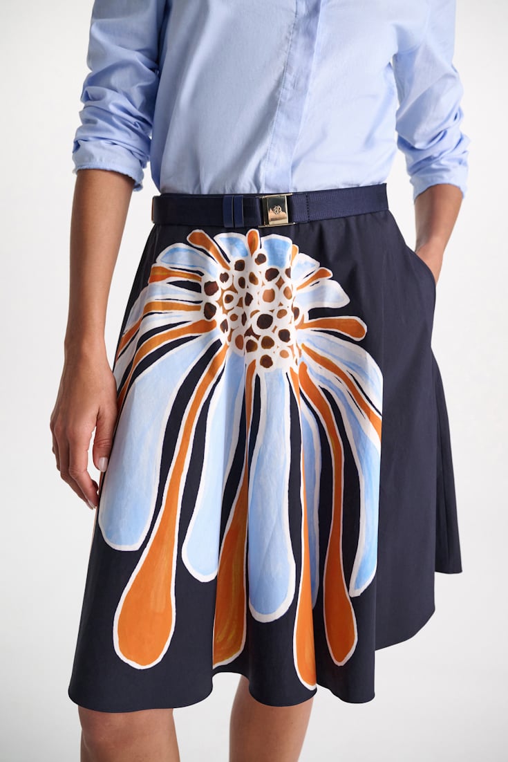 Dorothee Schumacher Elastic belt with leather detailing midnight blue