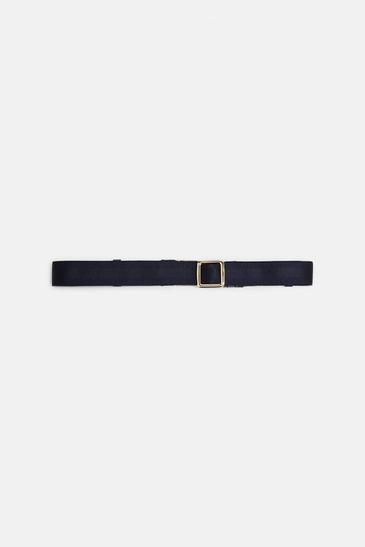 Dorothee Schumacher Elastic belt with leather detailing midnight blue