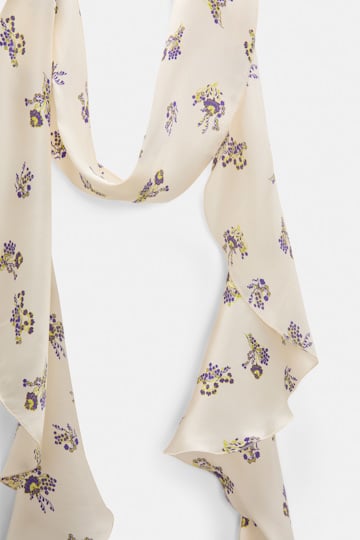 Dorothee Schumacher Volantschal aus beidseitig bedrucktem Seidensatin little daydream yellow