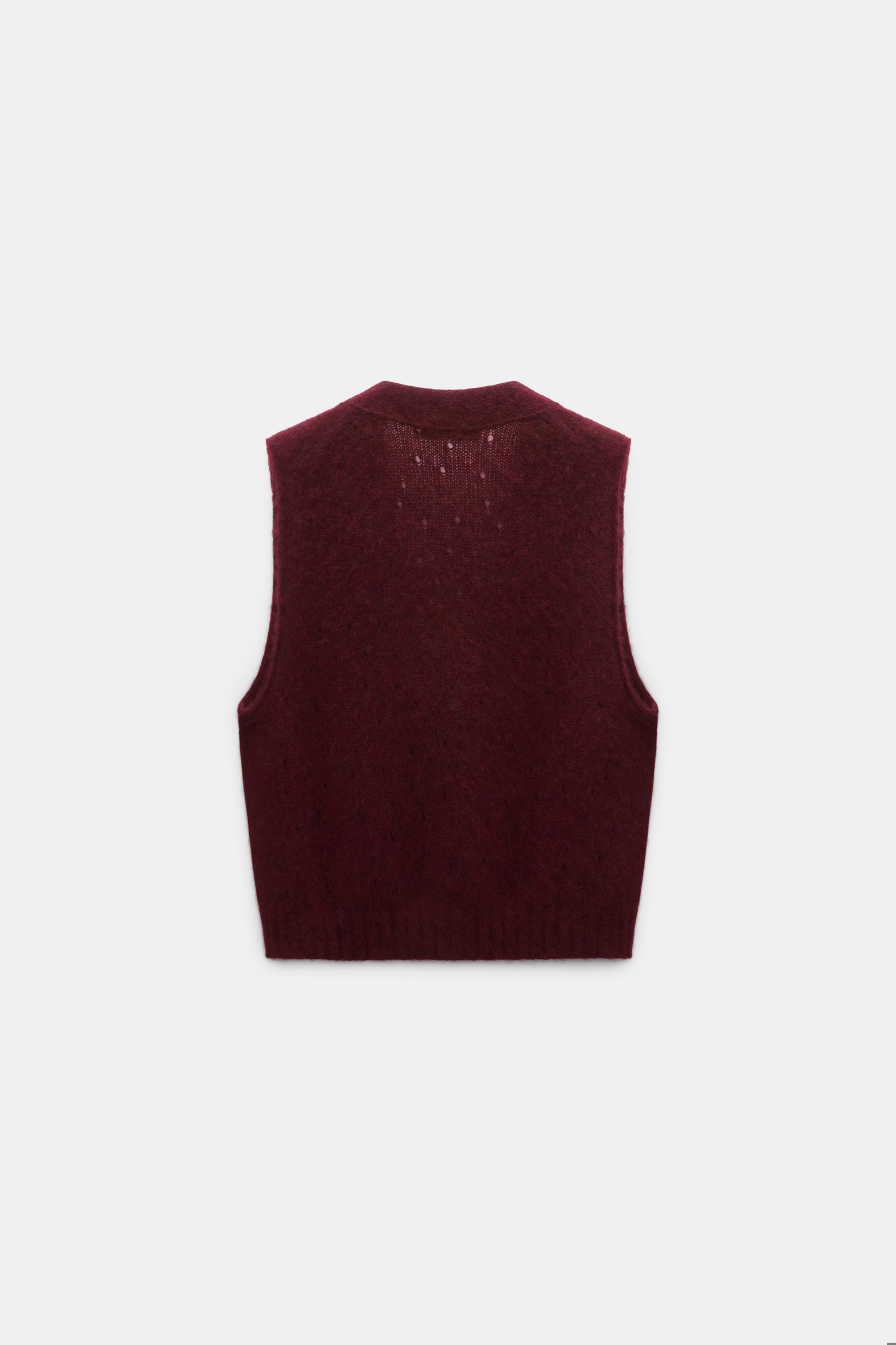 Dorothee Schumacher Gilet im Pointelle-Allover aus Kaschmir merlot