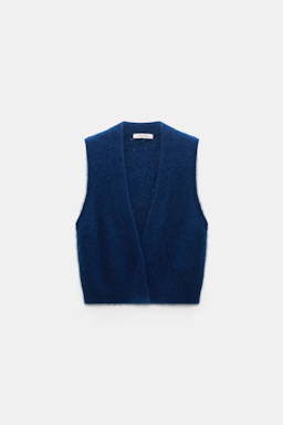 Dorothee Schumacher Cashmere vest with pointelle ocean