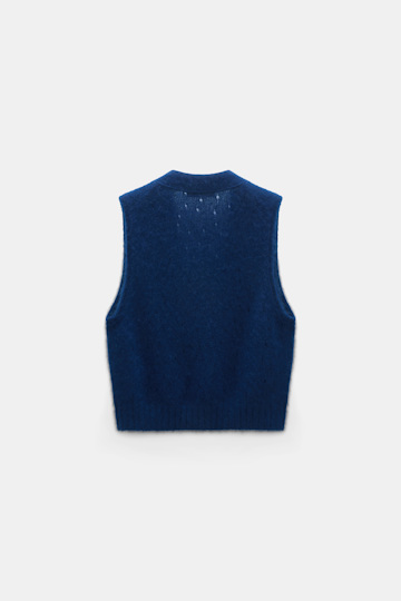 Dorothee Schumacher Cashmere vest with pointelle ocean