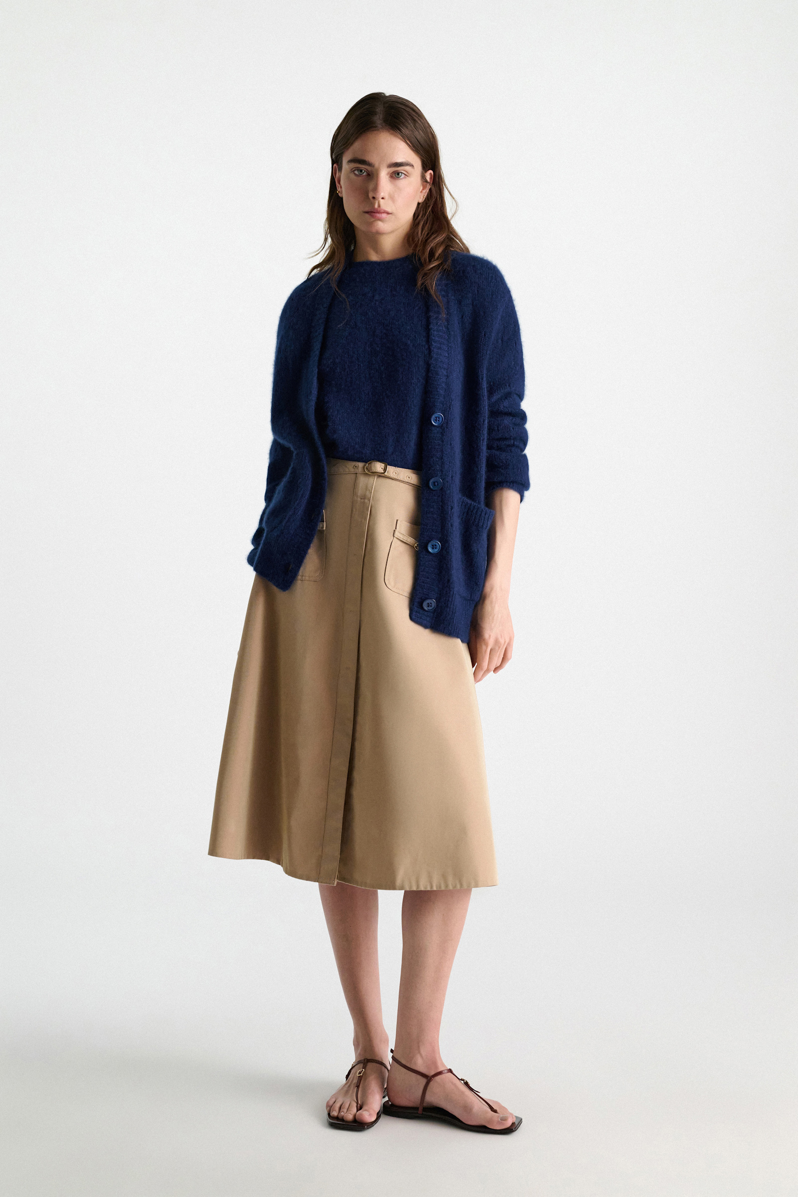 Dorothee Schumacher Cashmere cardigan with pointelle ocean
