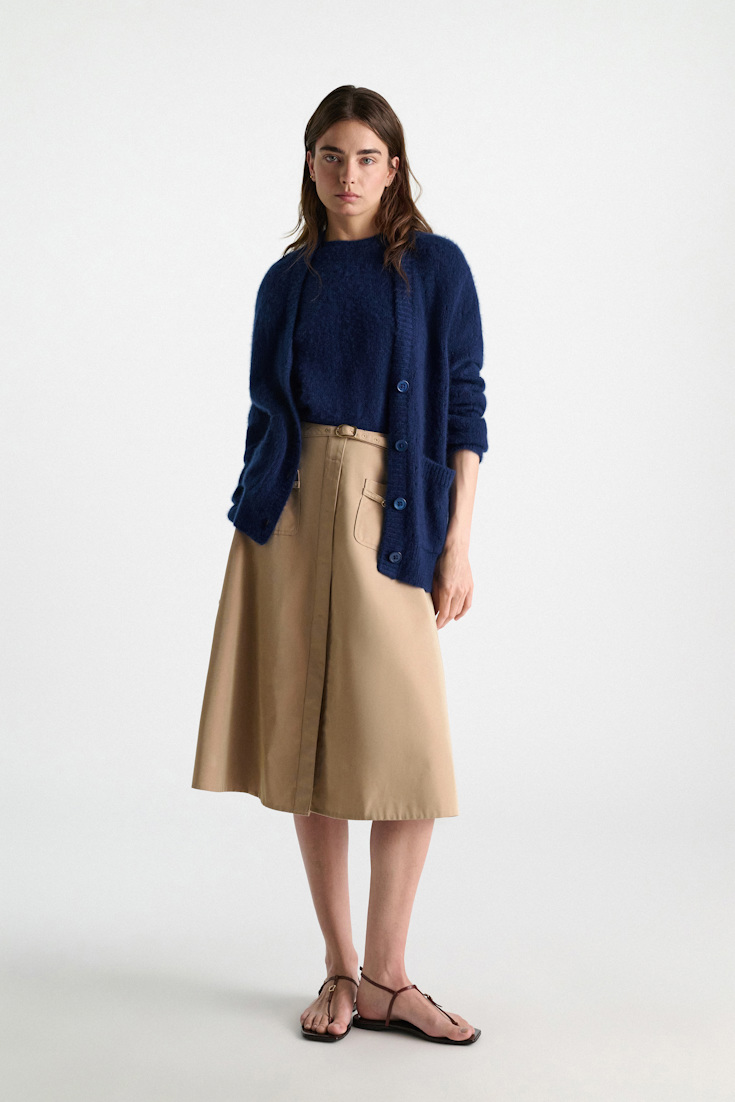 Dorothee Schumacher Cashmere cardigan with pointelle ocean
