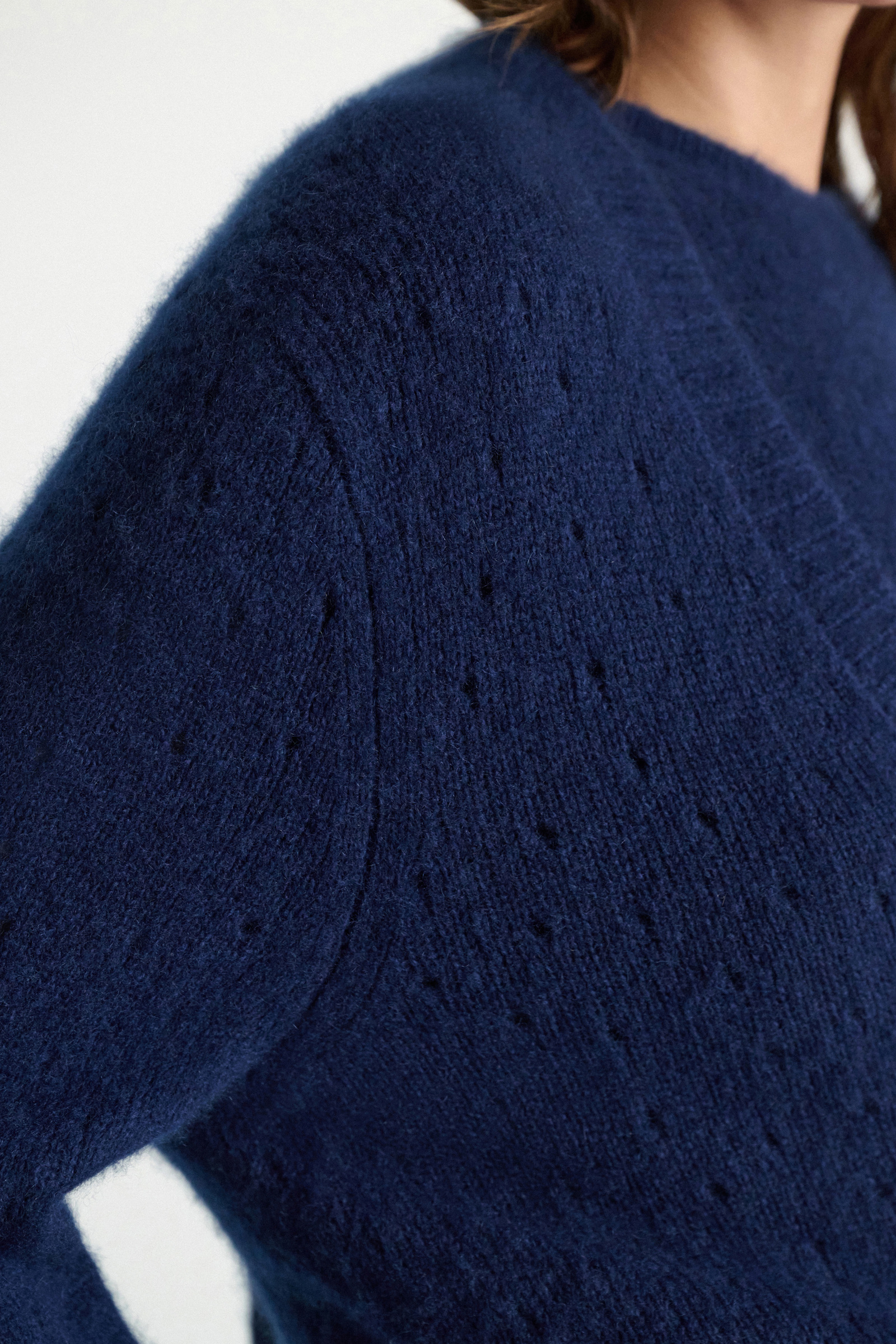 Dorothee Schumacher Cashmere cardigan with pointelle ocean