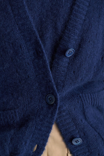 Dorothee Schumacher Cashmere cardigan with pointelle ocean