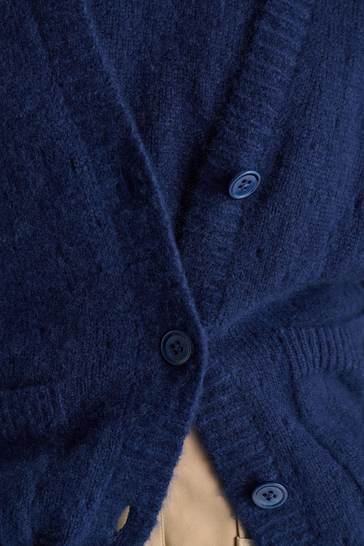 Dorothee Schumacher Cashmere cardigan with pointelle ocean