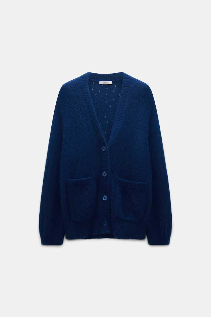 Dorothee Schumacher Cashmere cardigan with pointelle ocean