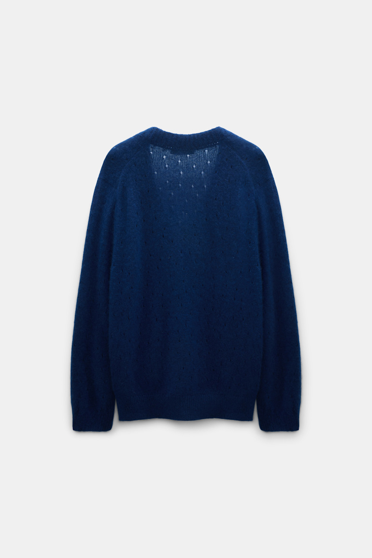 Dorothee Schumacher Cashmere cardigan with pointelle ocean