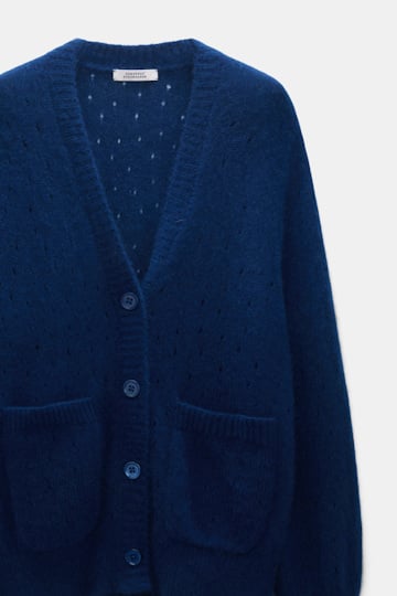Dorothee Schumacher Cashmere cardigan with pointelle ocean