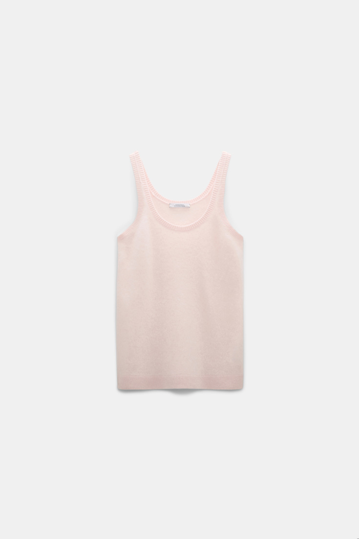 Dorothee Schumacher Fluffy Tanktop aus Merino und Kaschmir candy