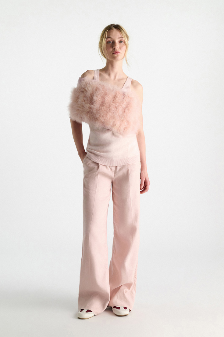 Dorothee Schumacher Feder-Accessoire aus Merino und Kaschmir powder