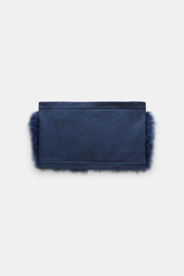 Dorothee Schumacher Feder-Accessoire aus Merino und Kaschmir blue night