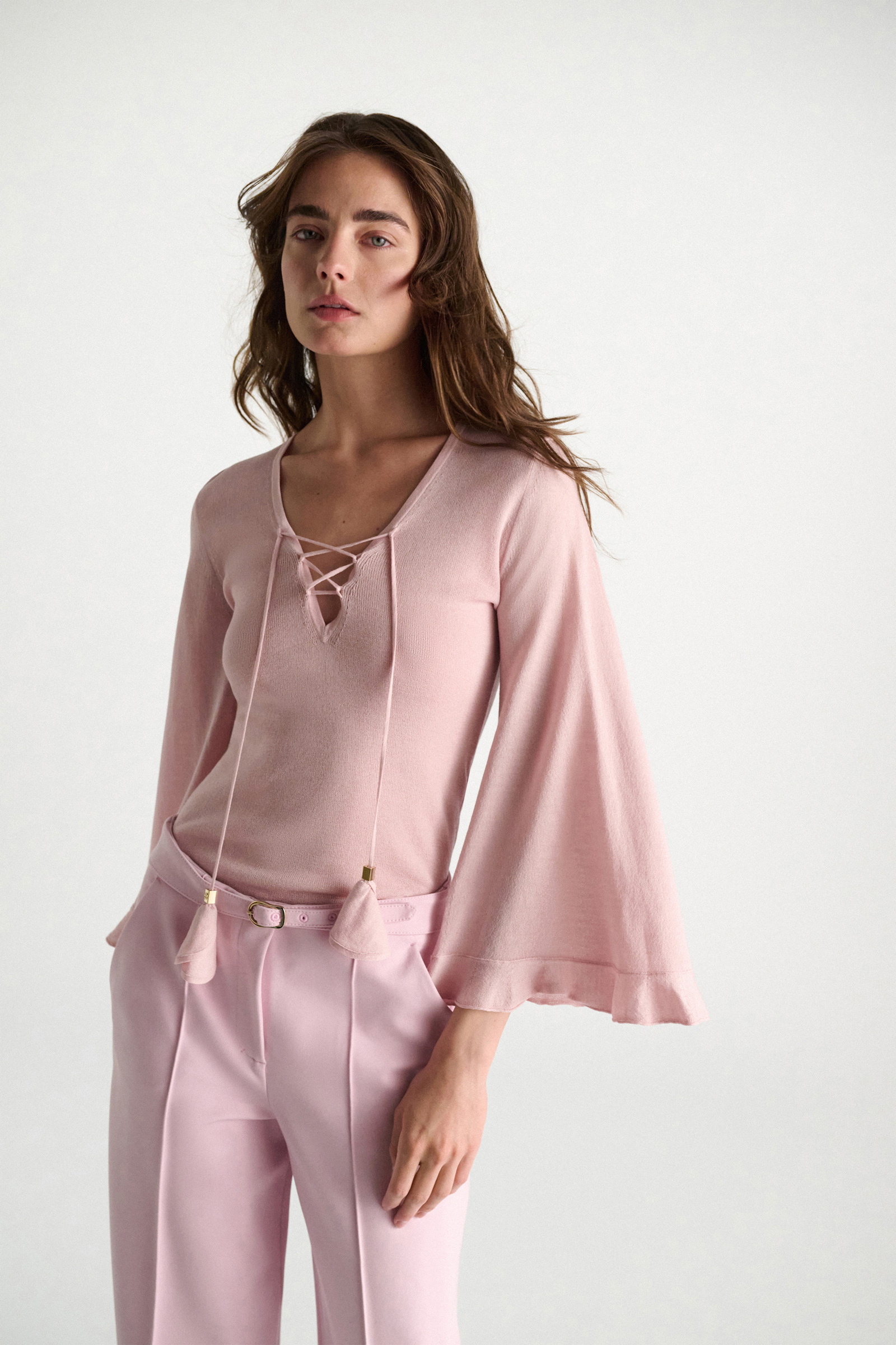 Dorothee Schumacher Pullover mit V-Ausschnitt powder