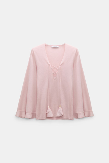 Dorothee Schumacher Pullover mit V-Ausschnitt powder