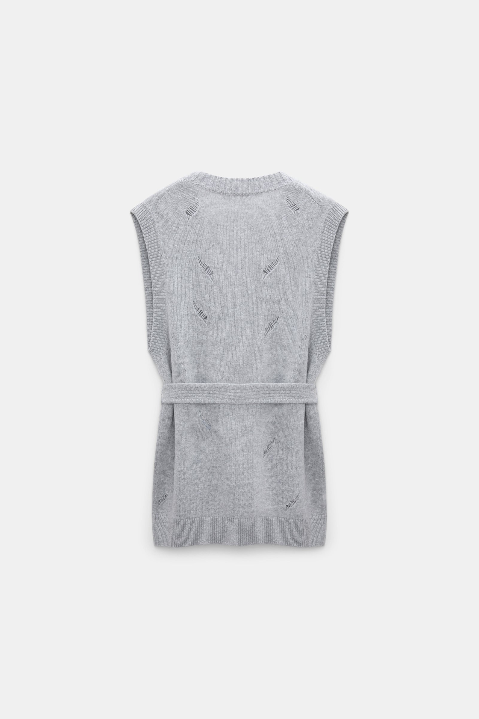 Dorothee Schumacher Embellished Merino-cashmere vest grey blooming blue