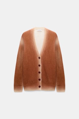 Dorothee Schumacher Merino-cashmere cardigan with poppy back poppy brown
