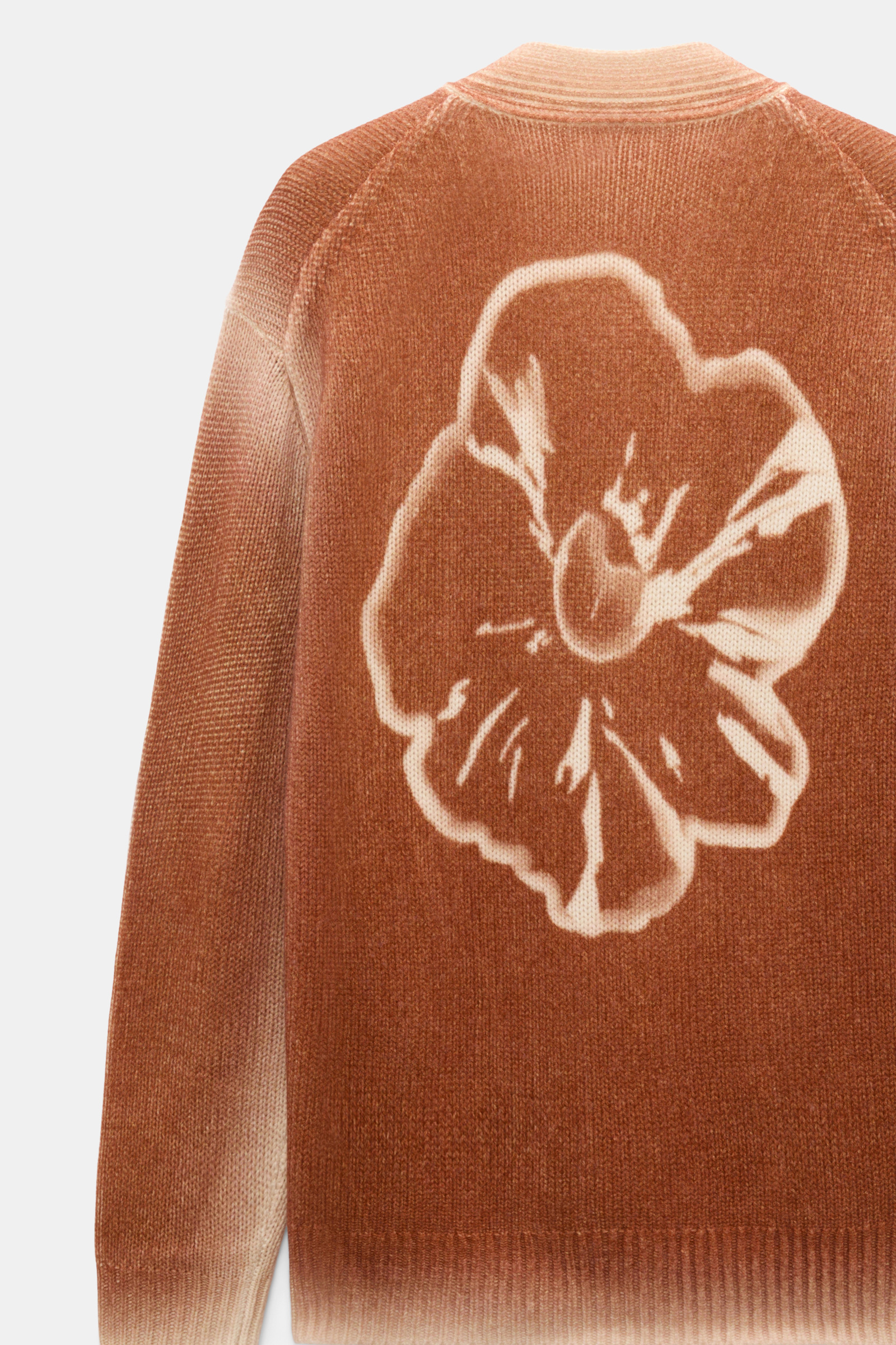 Dorothee Schumacher Merino-cashmere cardigan with poppy back poppy brown
