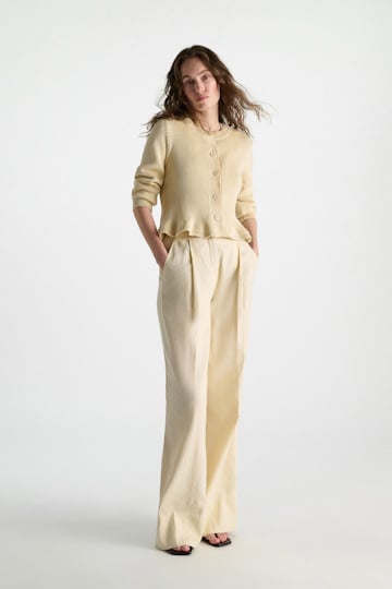 Dorothee Schumacher Cropped pullover with flounce effect icy lemon