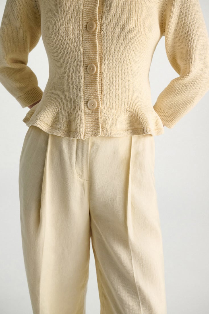 Dorothee Schumacher Cropped pullover with flounce effect icy lemon