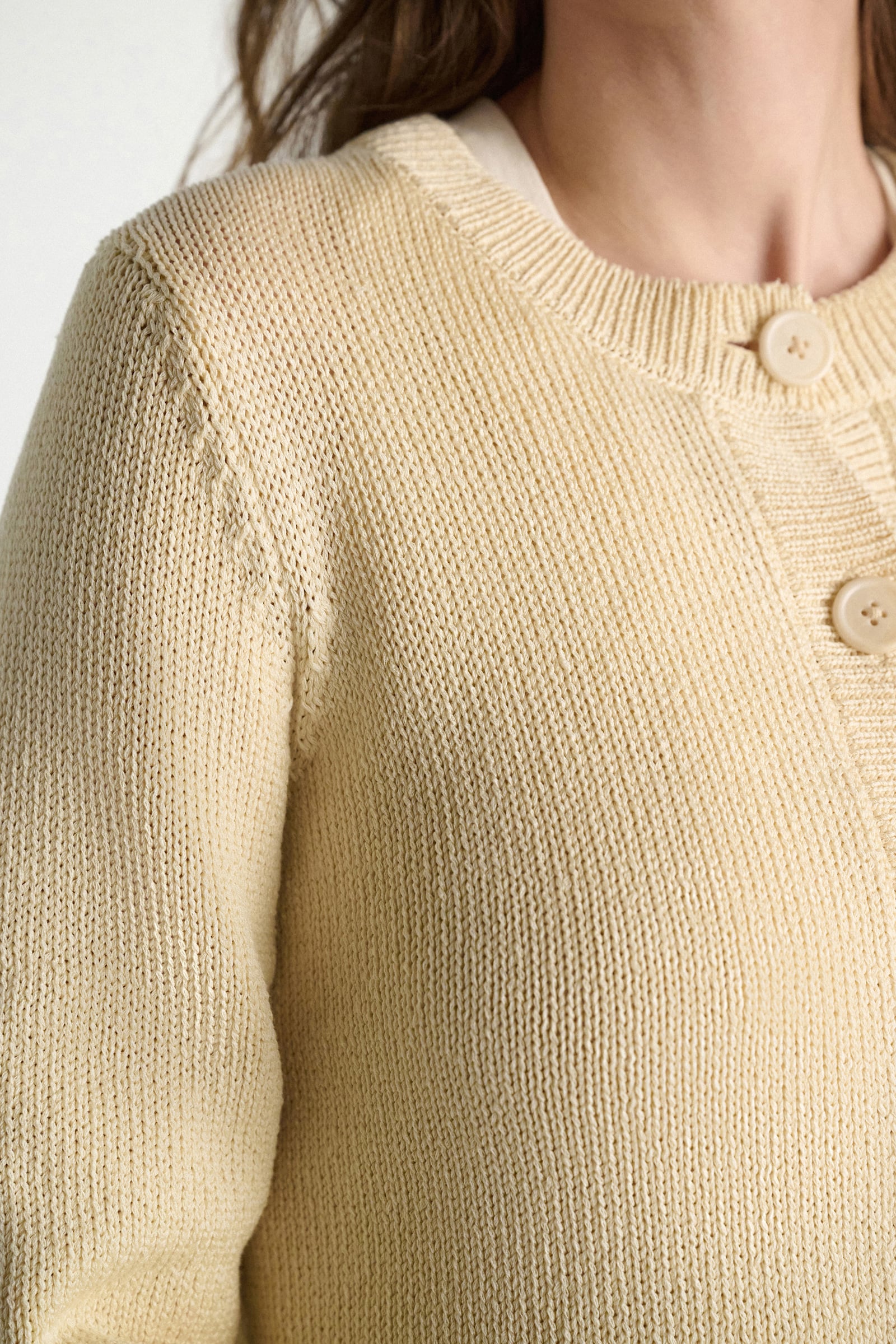 Dorothee Schumacher Cropped pullover with flounce effect icy lemon