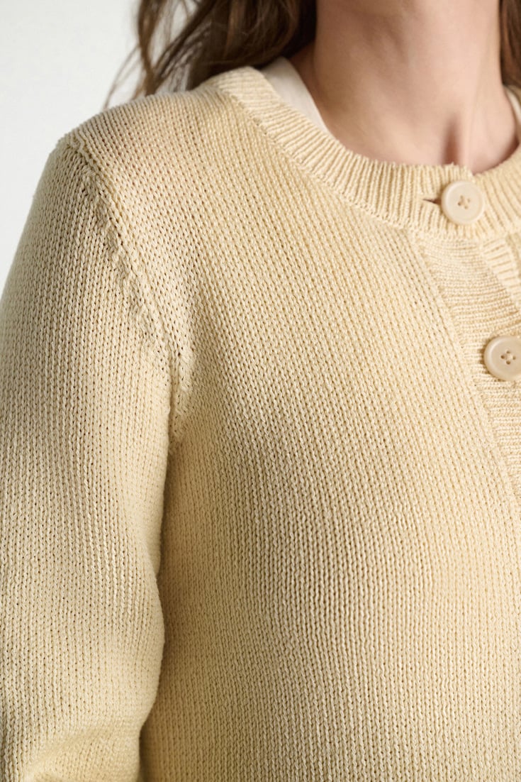 Dorothee Schumacher Cropped pullover with flounce effect icy lemon
