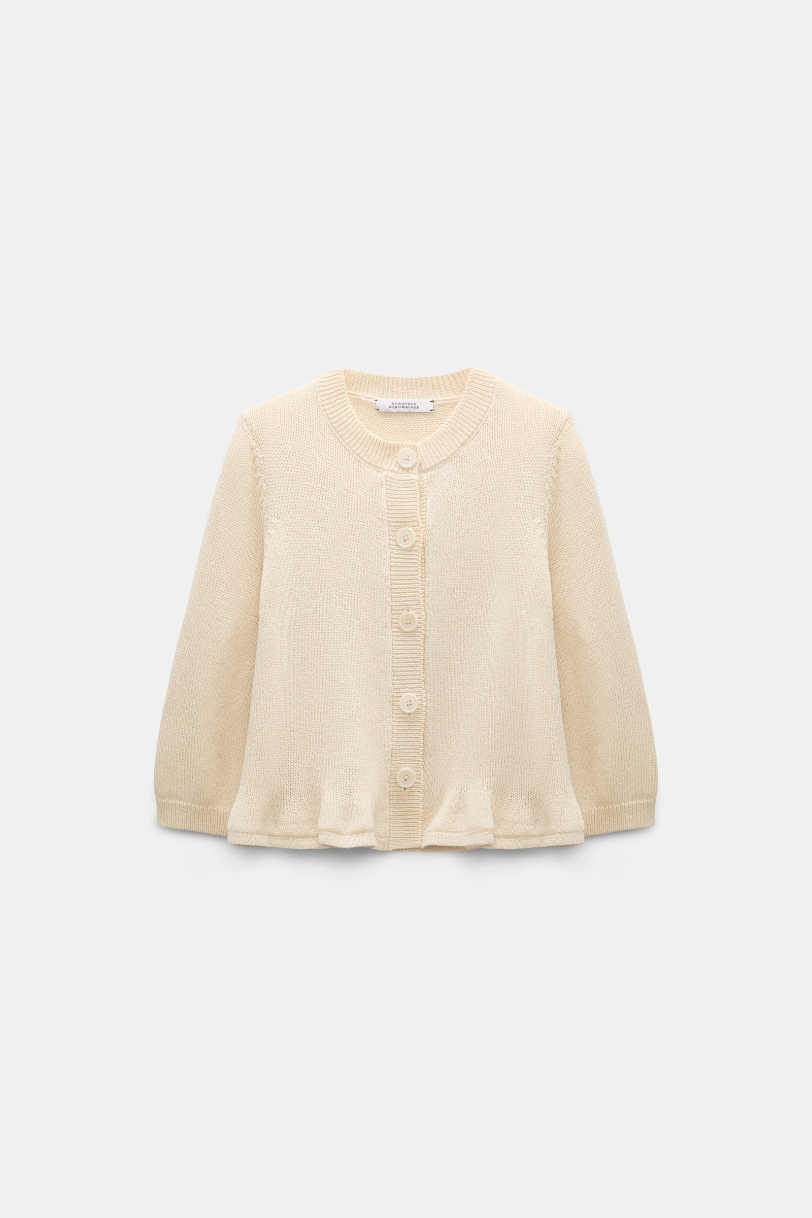 Dorothee Schumacher Cropped pullover with flounce effect icy lemon